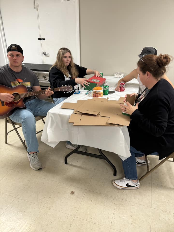 Christmas gathering at the church